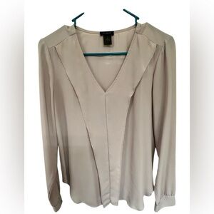 Ann Taylor Soft Taupe Blouse.